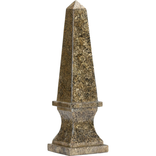 Gold Tortoise Capiz Obelisk by Chelsea House in gold, black and gold, black. Made from unique in a unique style.