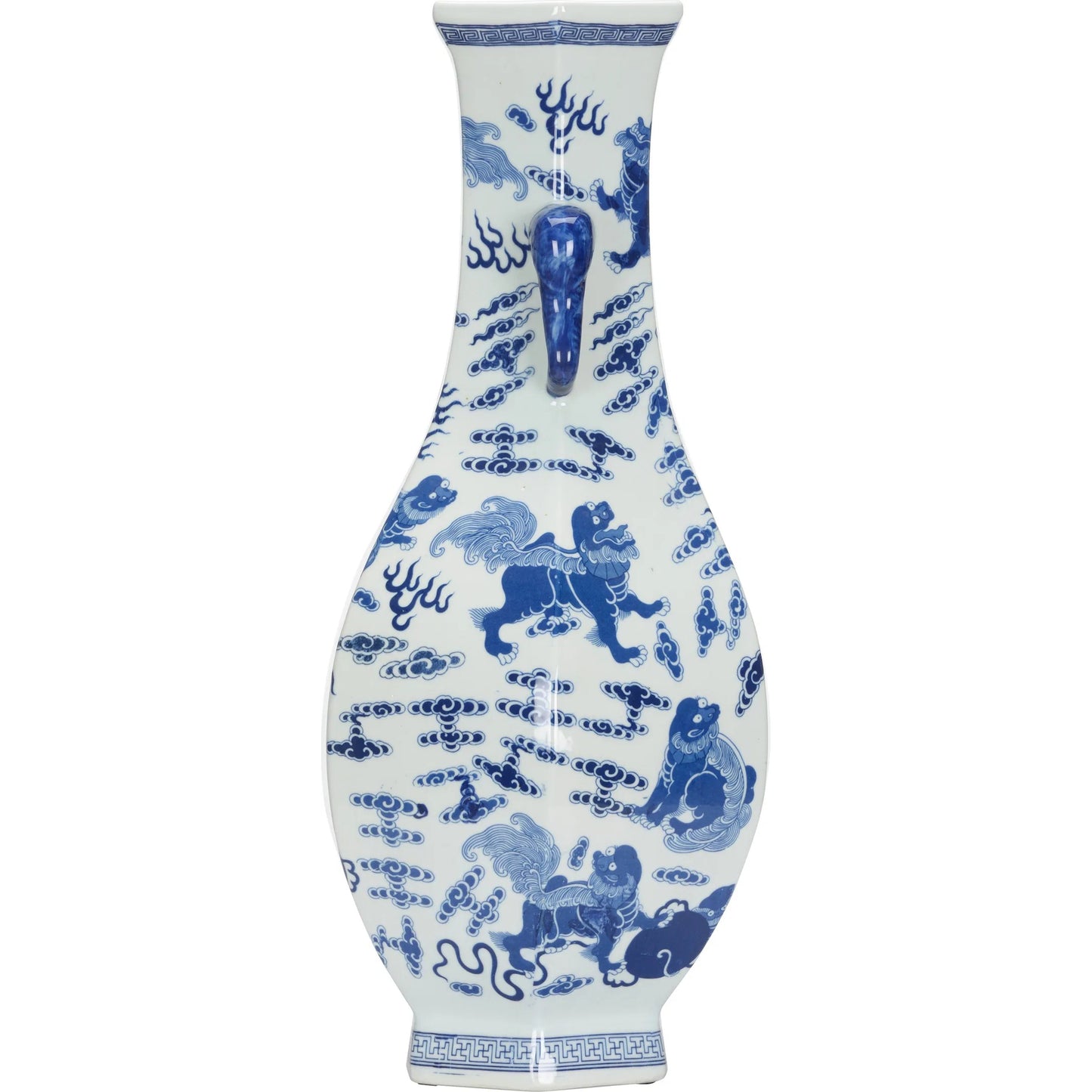 003 SI-2334984 | Additional Silo | Shi Vase by Chelsea House in blue, white, cream and blue, white glaze. Made from unique in a traditional style.
