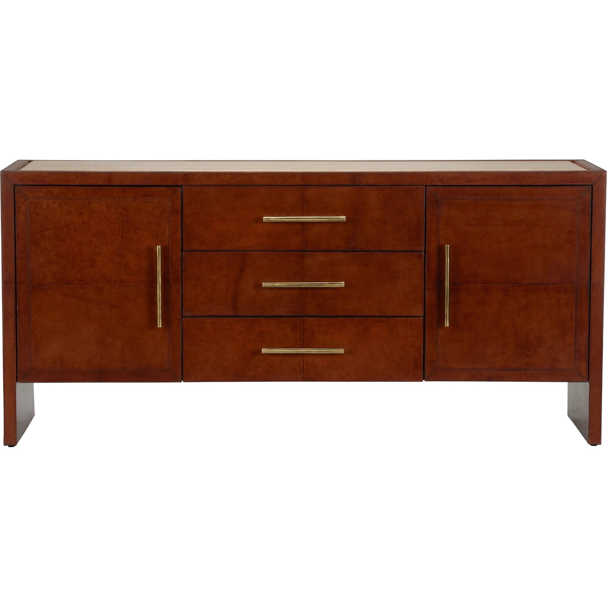 Santino Buffet by Chelsea House in brown and cognac, natural brown. Made from unique in a traditional style.