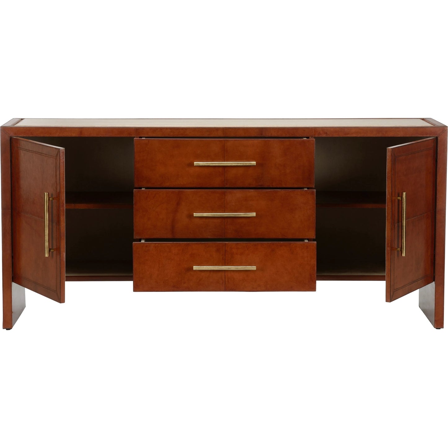 005 SI-2334971 | Additional Silo | Santino Buffet by Chelsea House in brown and cognac, natural brown. Made from unique in a traditional style.