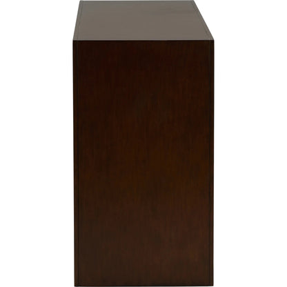 Baldwin Console by Chelsea House in brown and mahogany, antique gold leaf. Made from unique in a unique style.