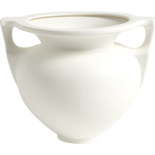 Grecian Amphora by Global Views in matte white. Made from ceramic in a eclectic & global style.