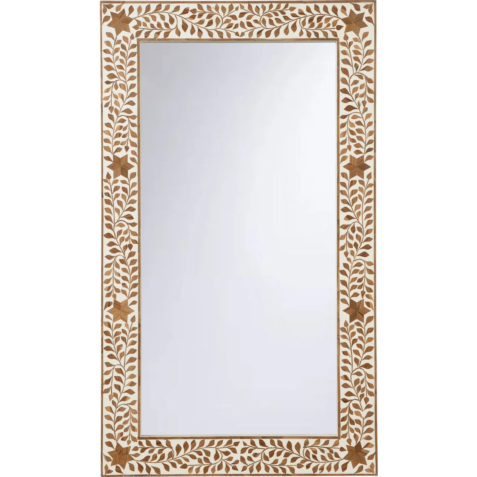 Zara Mirror by Chelsea House in brown, white, cream and brown, white, clear. Made from unique in a eclectic & global style.