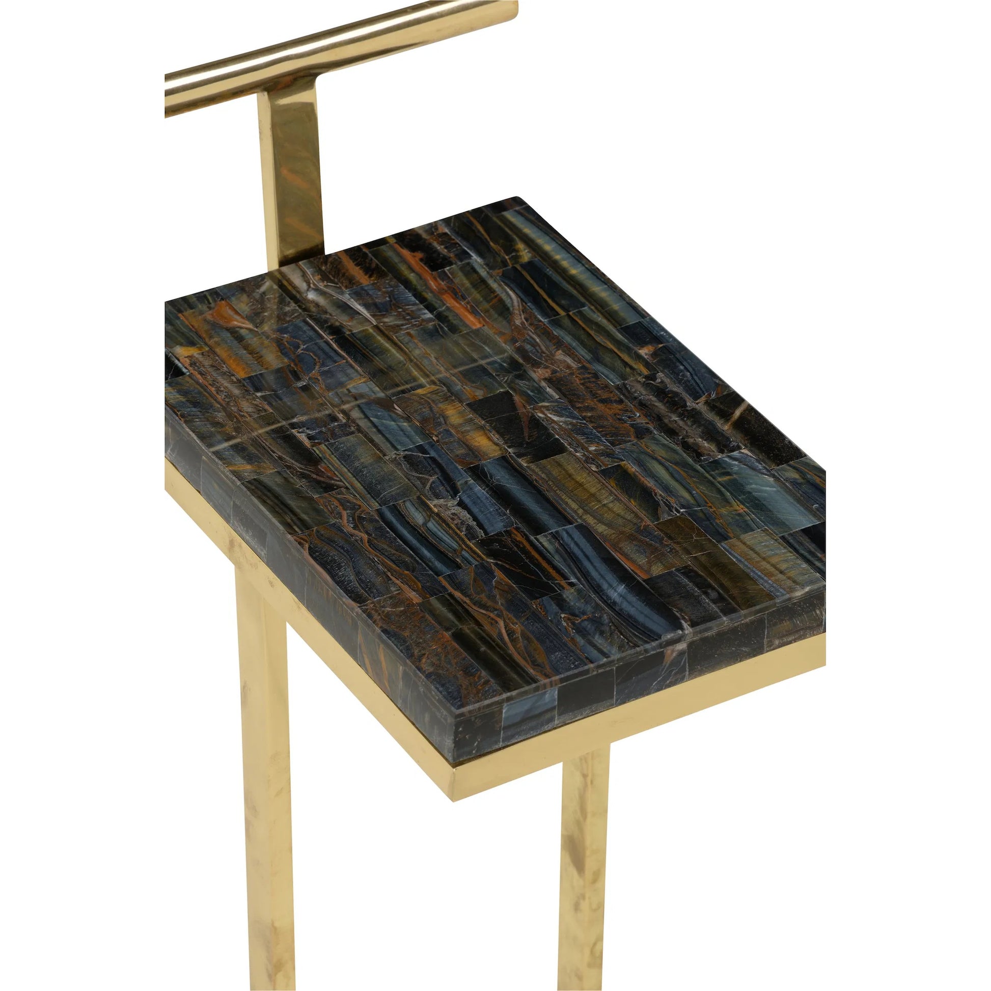 Maya Side Table by Chelsea House in gold, black and natural black, polished brass. Made from unique in a modern style.