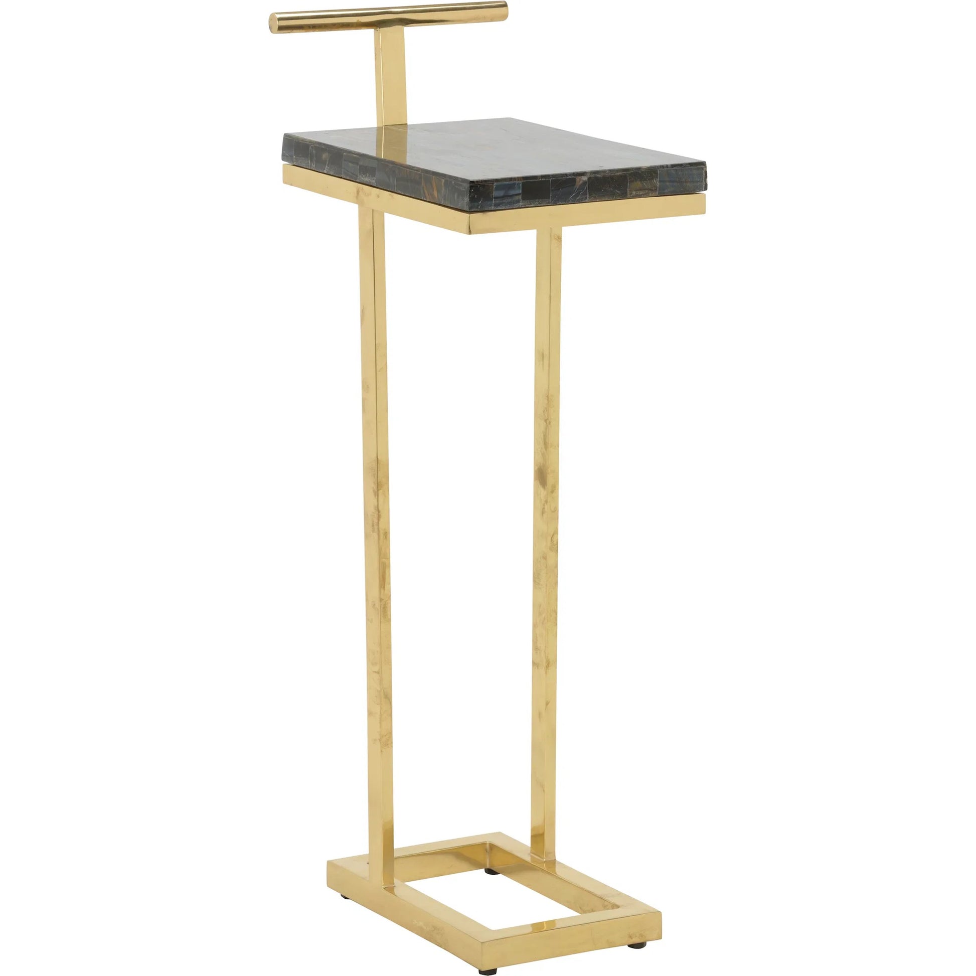 Maya Side Table by Chelsea House in gold, black and natural black, polished brass. Made from unique in a modern style.