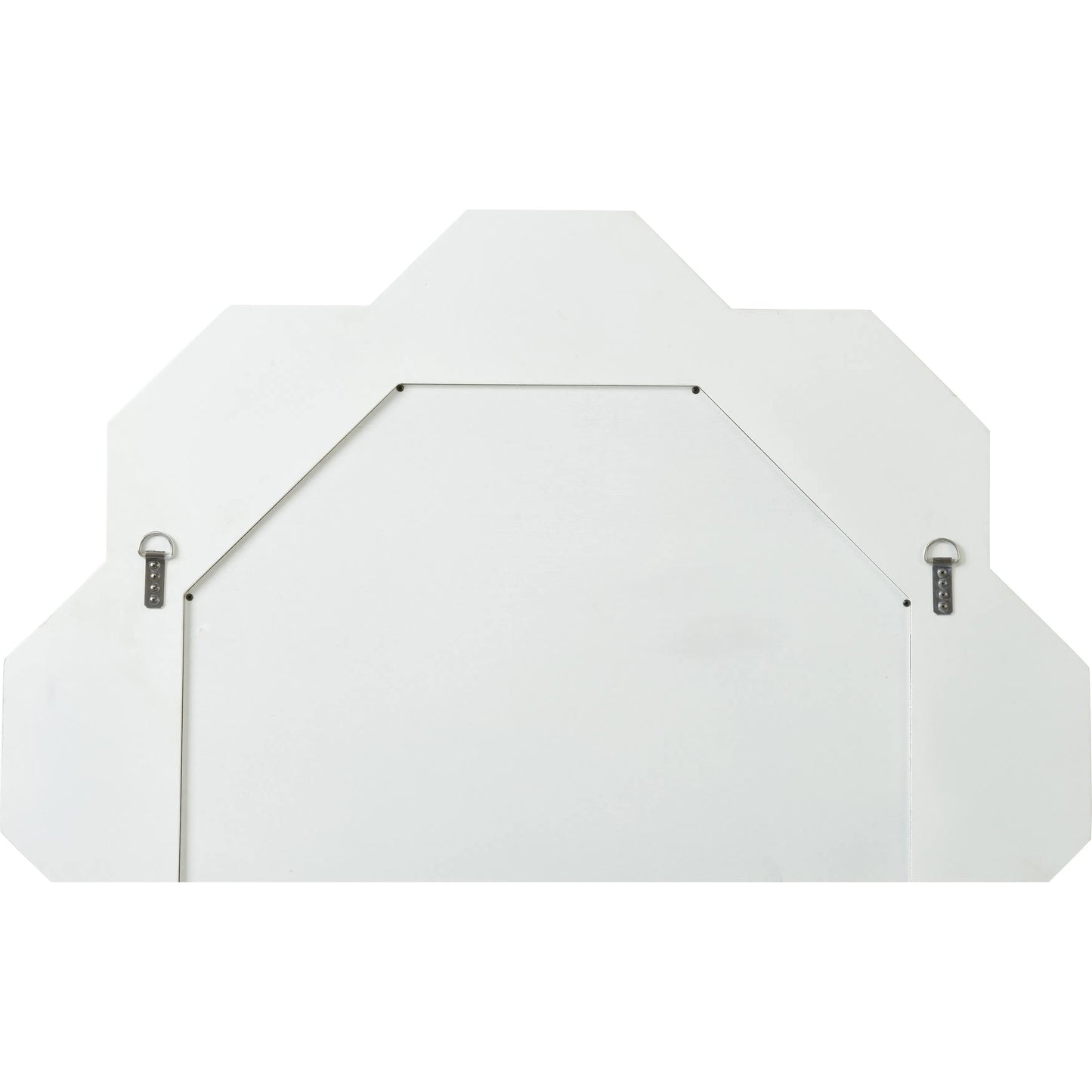002 SI-2334910 | Additional Silo | Myra Mirror by Chelsea House in white, cream and white, natural white, clear, plain. Made from wood, white leather, abalone shell inlays in a unique style.