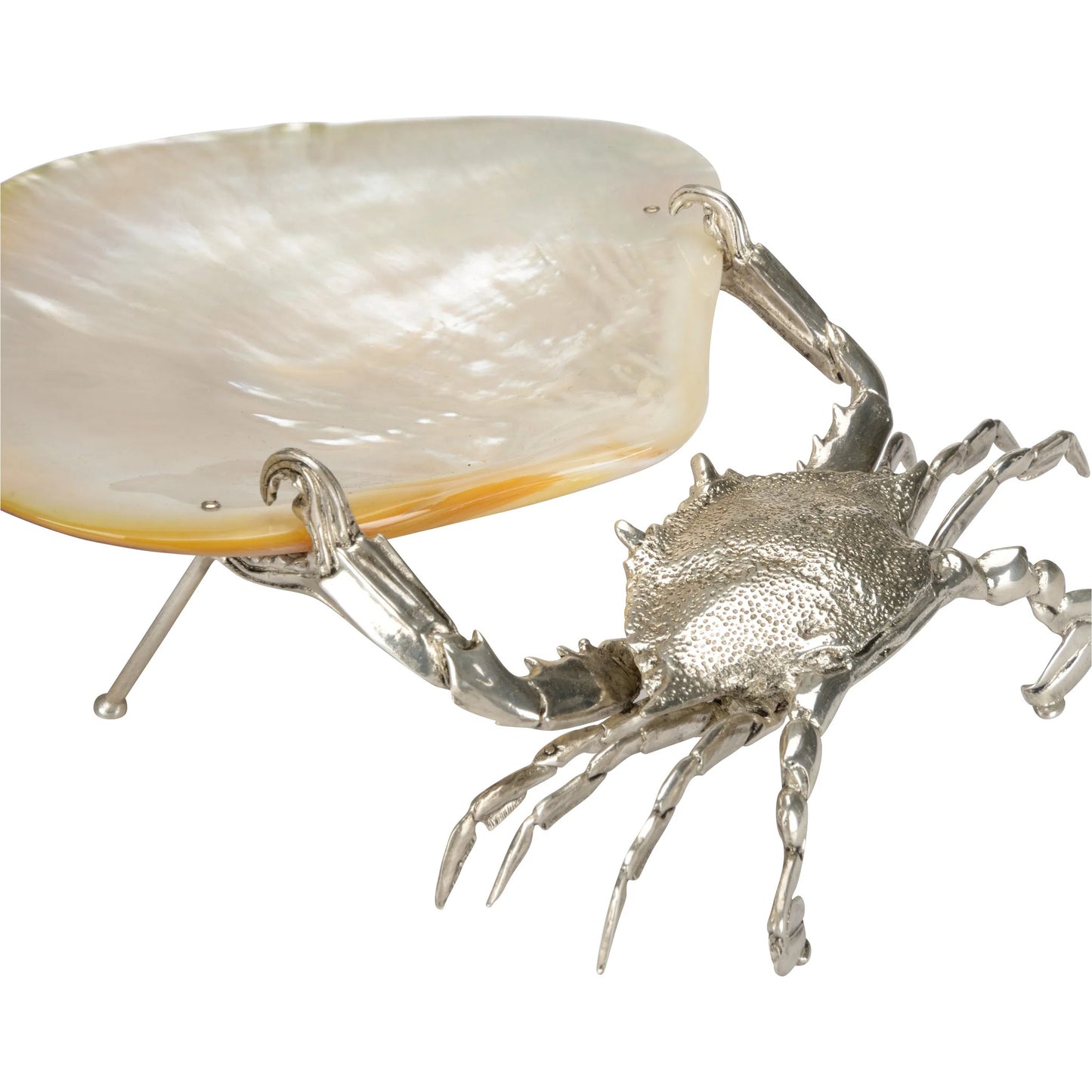002 SI-2334815 | Additional Silo | Foraging Crab by Chelsea House in silver, white, cream and silverplated, natural. Made from unique in a coastal style.