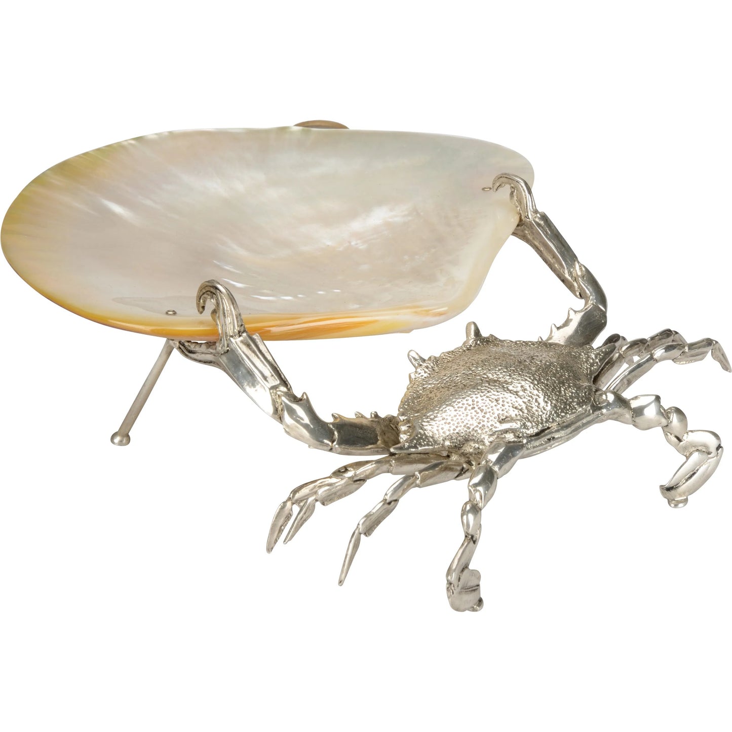 001 SI-2334815 | Primary Silo | Foraging Crab by Chelsea House in silver, white, cream and silverplated, natural. Made from unique in a coastal style.