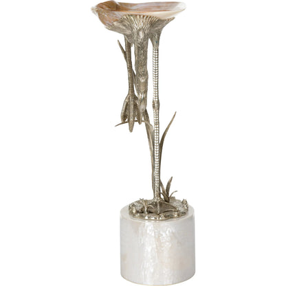Firebird Sculpture by Chelsea House in white, cream, silver and silverplated, natural white. Made from unique in a modern style.