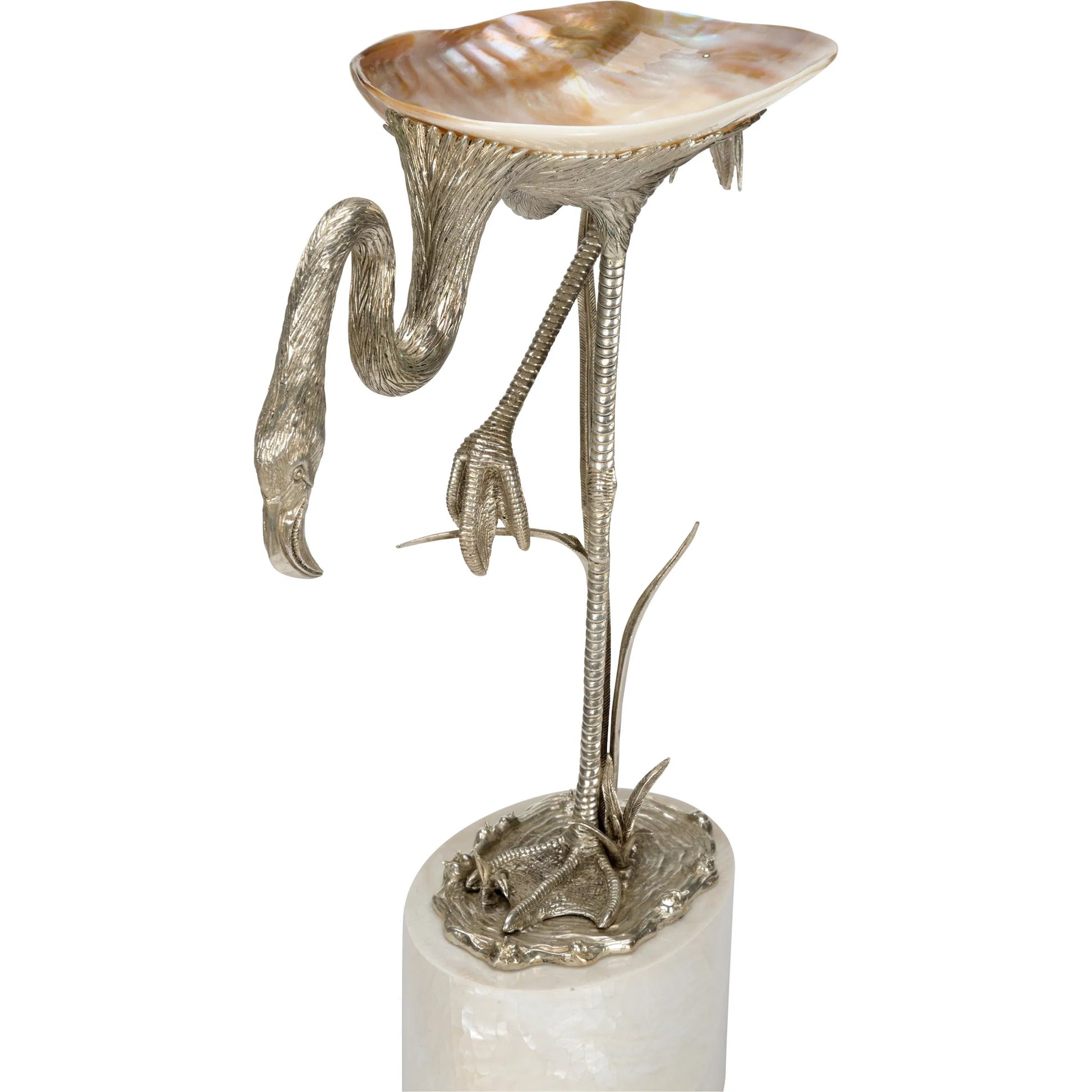 Firebird Sculpture by Chelsea House in white, cream, silver and silverplated, natural white. Made from unique in a modern style.