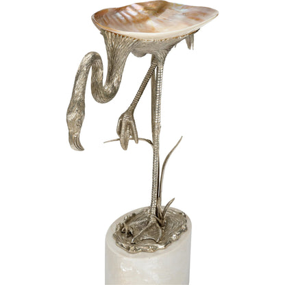 Firebird Sculpture by Chelsea House in white, cream, silver and silverplated, natural white. Made from unique in a modern style.