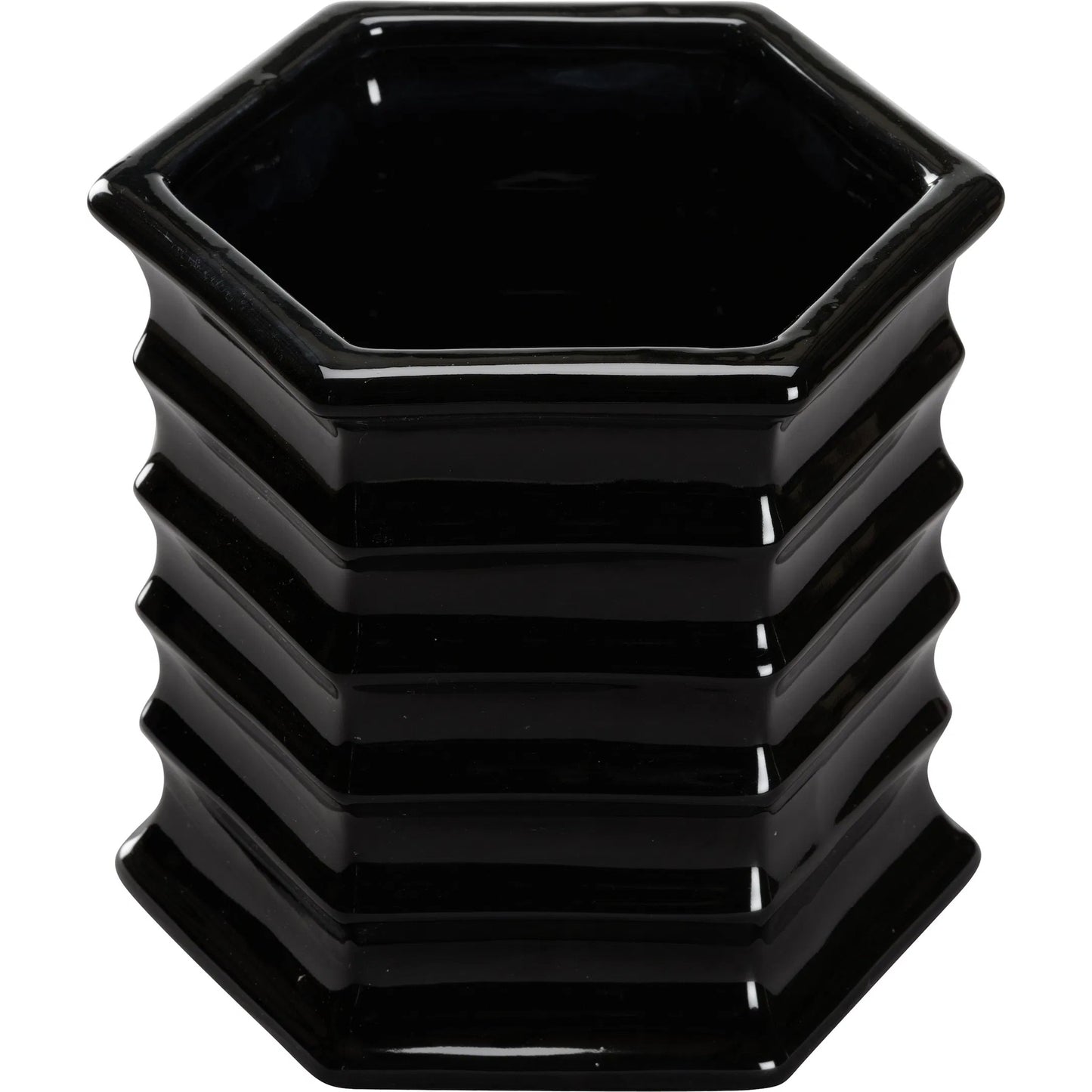 002 SI-2335056 | Additional Silo | Willow Black Planter by Chelsea House in black and black glaze. Made from unique in a modern style.