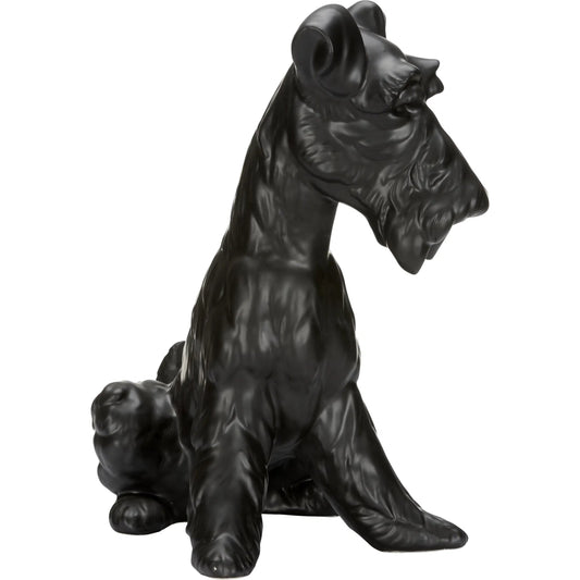 Henry Dog Black Statue by Chelsea House in black and black glaze. Made from unique in a unique style.
