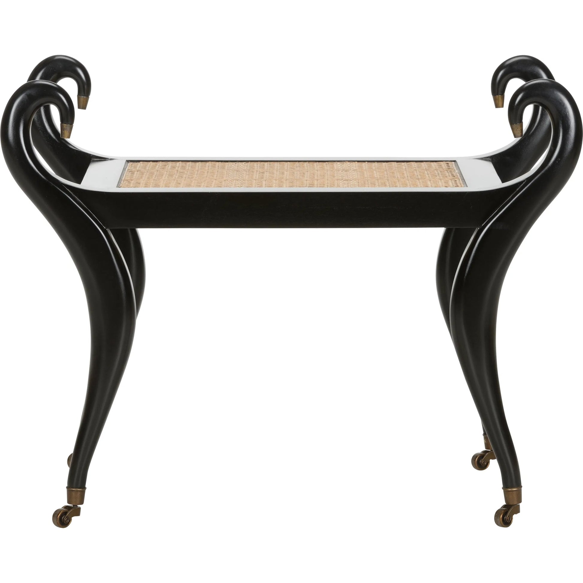 Swan Vanity Bench by Chelsea House in black and black, natural, antique. Made from unique in a modern style.