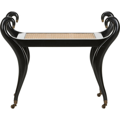Swan Vanity Bench by Chelsea House in black and black, natural, antique. Made from unique in a modern style.
