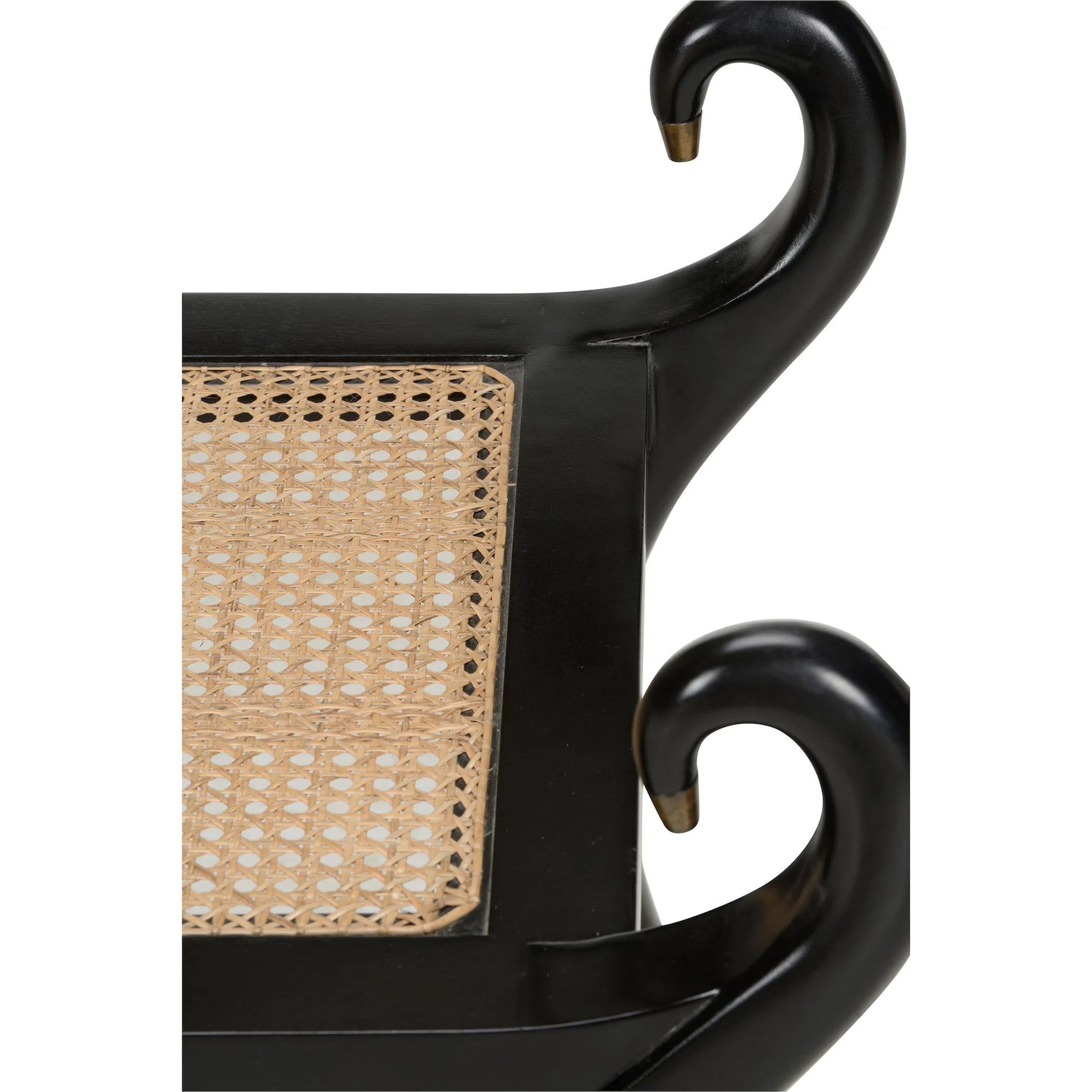 Swan Vanity Bench by Chelsea House in black and black, natural, antique. Made from unique in a modern style.