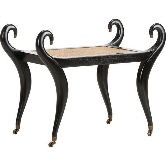 Swan Vanity Bench by Chelsea House in black. Made from unique in a unique style.