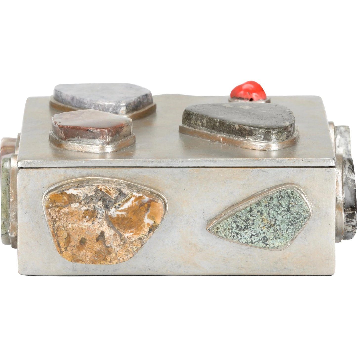004 SI-2334757 | Additional Silo | Caribbean Green Jewelry Box by Chelsea House in silver, green and champagne, various. Made from unique in a eclectic & global style.
