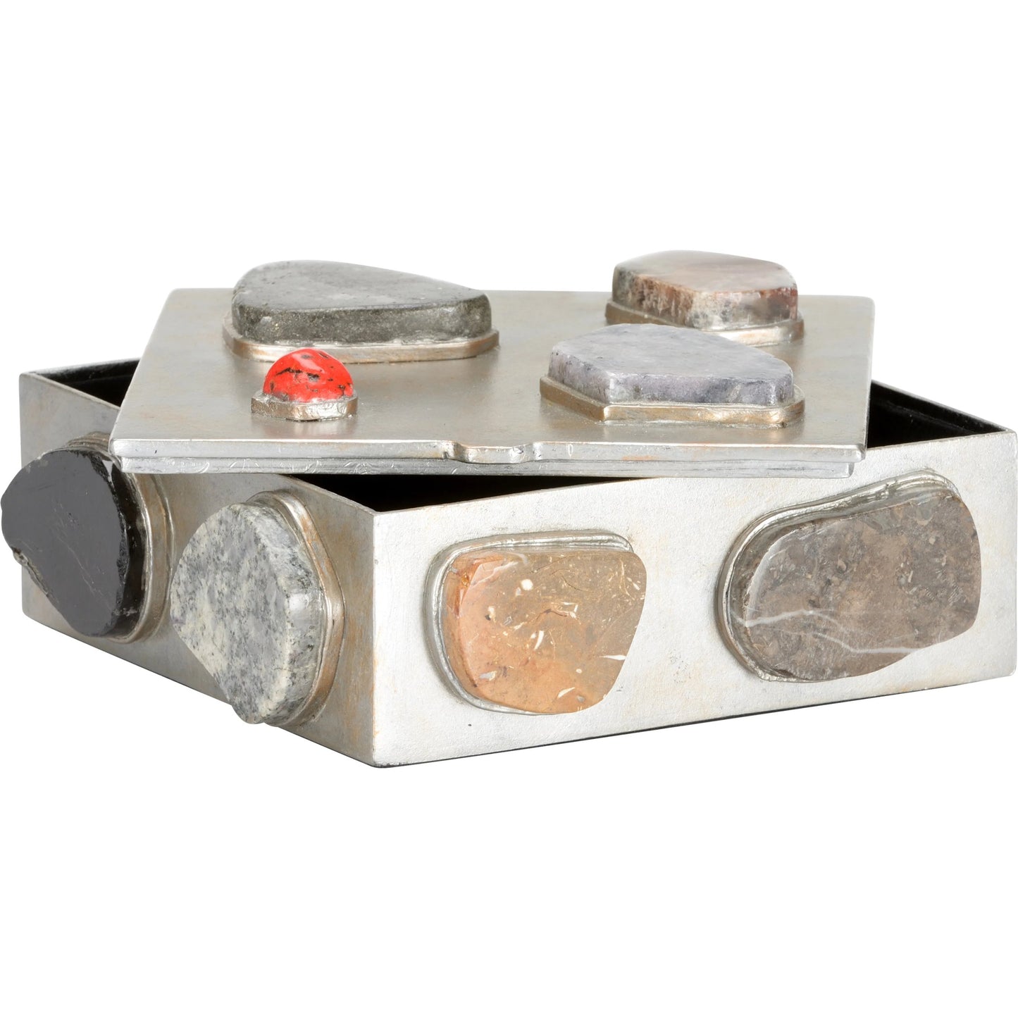 006 SI-2334757 | Additional Silo | Caribbean Green Jewelry Box by Chelsea House in silver, green and champagne, various. Made from unique in a eclectic & global style.