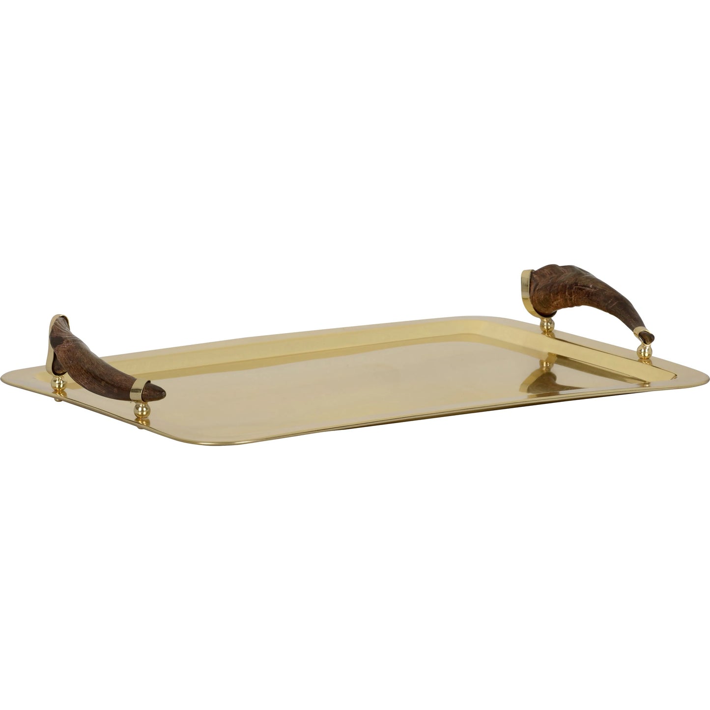 001 SI-2334906 | Primary Silo | Milo Tray by Chelsea House in gold, brown and polished brass, natural. Made from unique in a modern style.