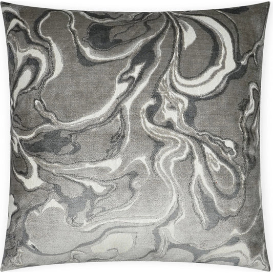 Rhapsody Throw Pillow by DV Kap Home in grey. Made from 40% polyester, 60% rayon in a modern style.