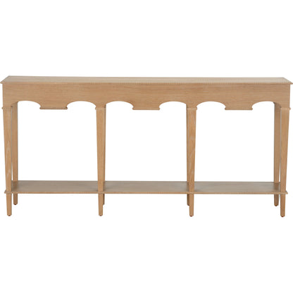 Oslo Console by Chelsea House. Made from cerused oak in a unique style.