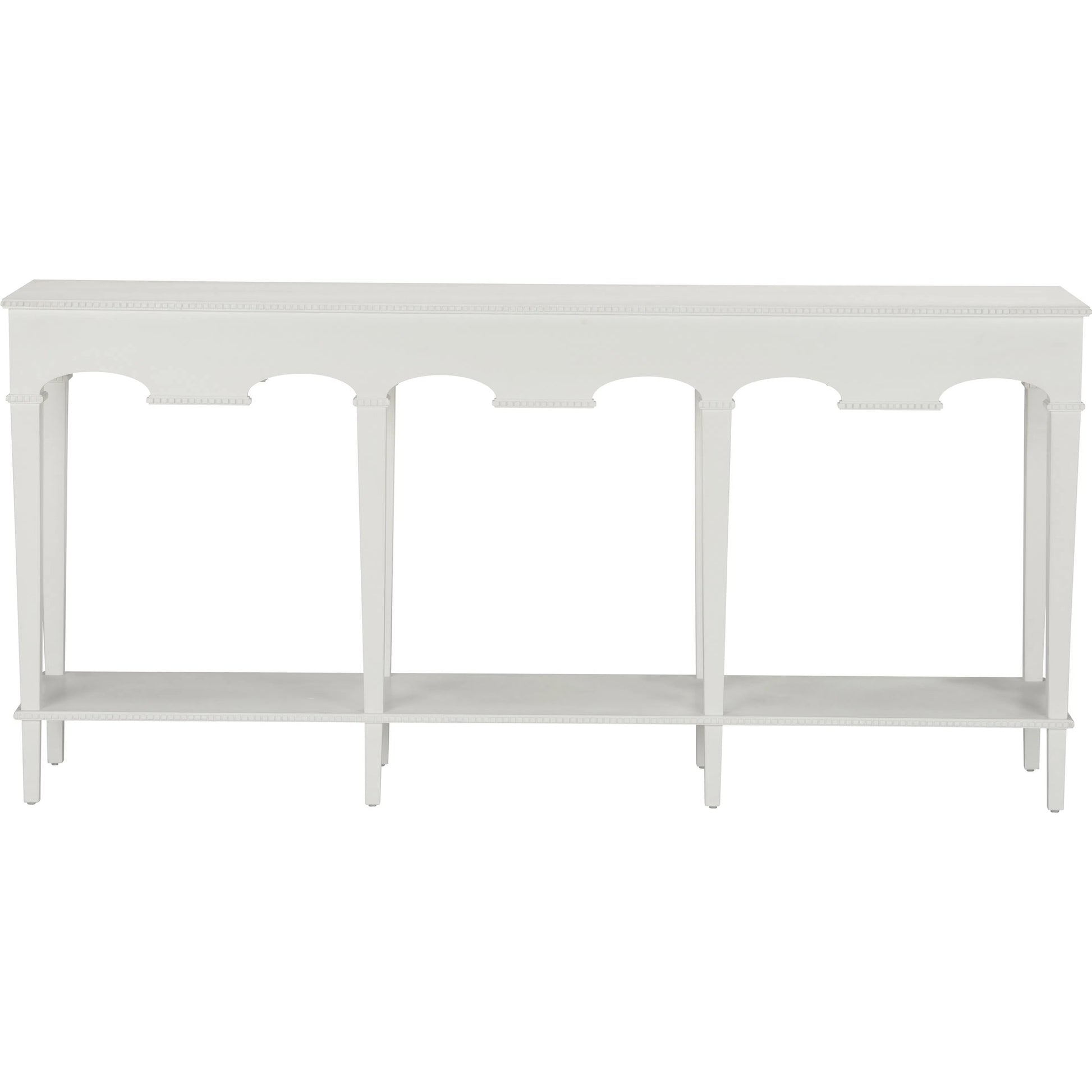 Oslo Console by Chelsea House. Made from cerused oak in a unique style.