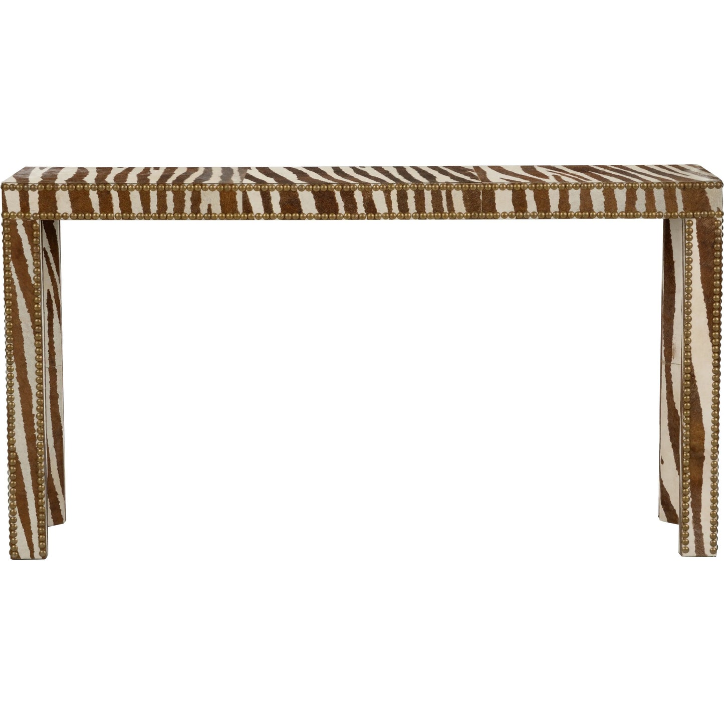 002 SI-2335065 | Additional Silo | Zebra Console Table by Chelsea House in brown, white, cream and zebra print. Made from unique in a eclectic & global style.