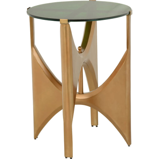 Ely Side Table by Chelsea House in gold, green. Made from unique in a unique style.