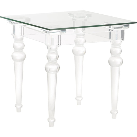 Acrylic & Glass Side Table by Chelsea House in clear and clear. Made from unique in a unique style.