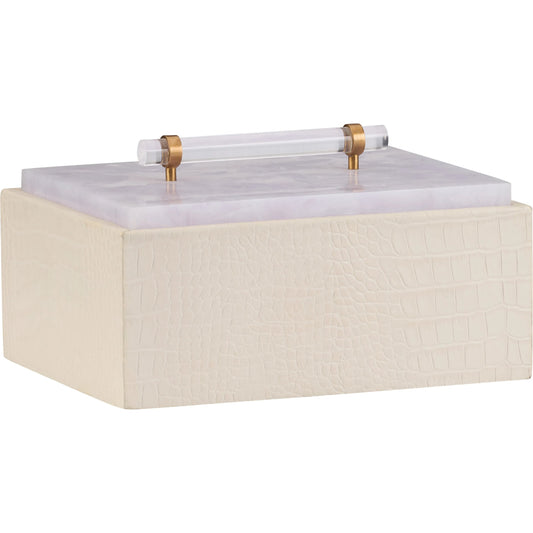 Gem Box by Chelsea House in cream croc, lilac. Made from unique in a unique style.