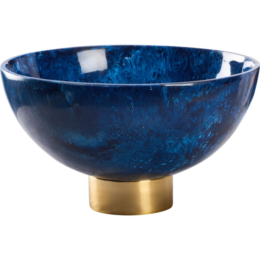 001 SI-2387654 | Primary Silo | Blue Bowl by Chelsea House in blue, polished brass. Made from unique in a unique style.