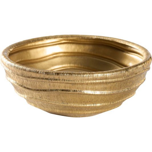 Ripple Brass Bowl by Chelsea House in textured brass. Made from unique in a unique style.