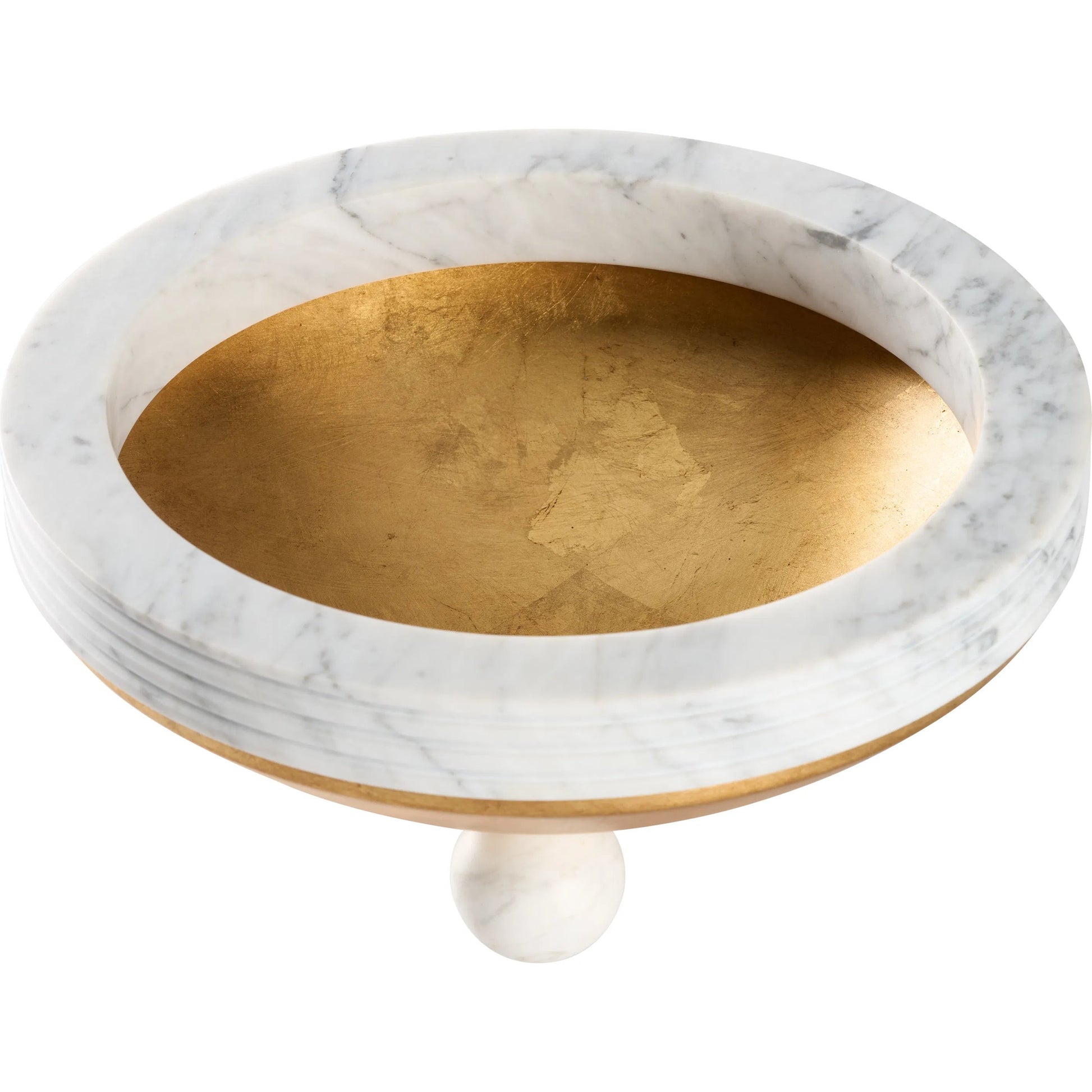 Elysian Bowl by Chelsea House in gold leaf, natural white. Made from unique in a modern style.
