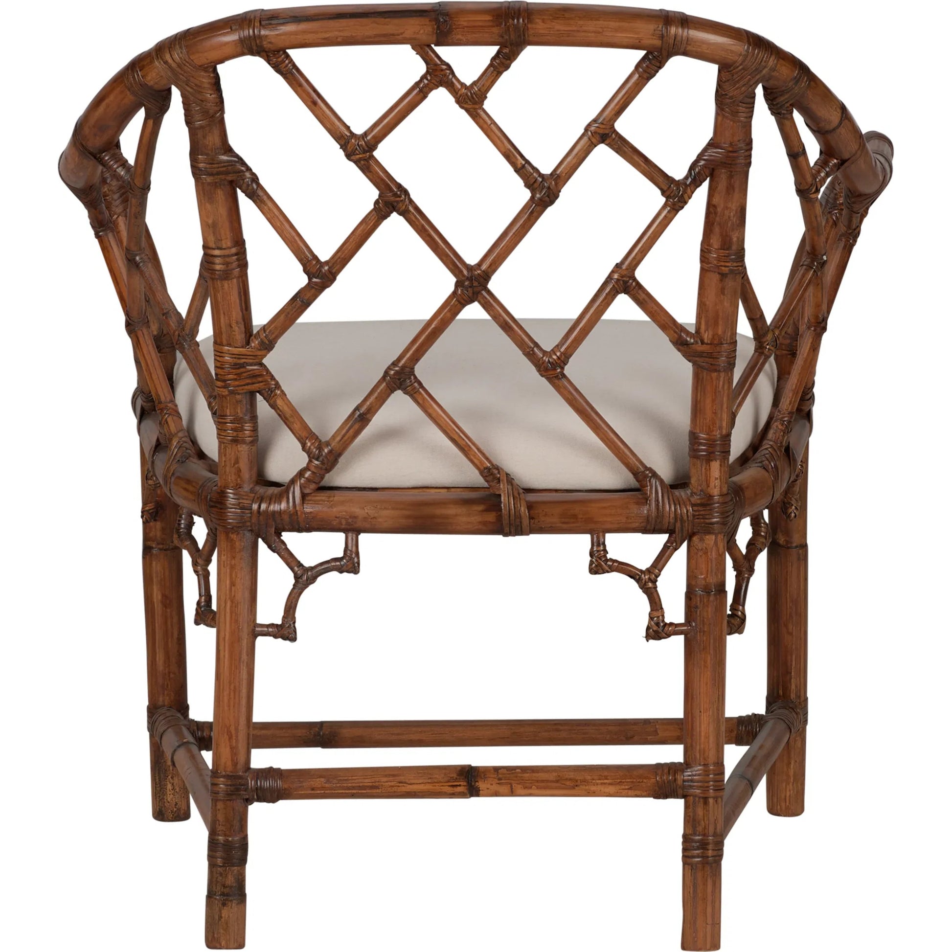 Chippendale Bamboo Arm Chair by Chelsea House in brown, natural. Made from unique in a rustic style.
