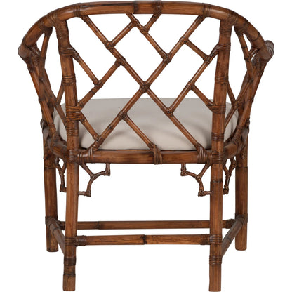 Chippendale Bamboo Arm Chair by Chelsea House in brown, natural. Made from unique in a rustic style.