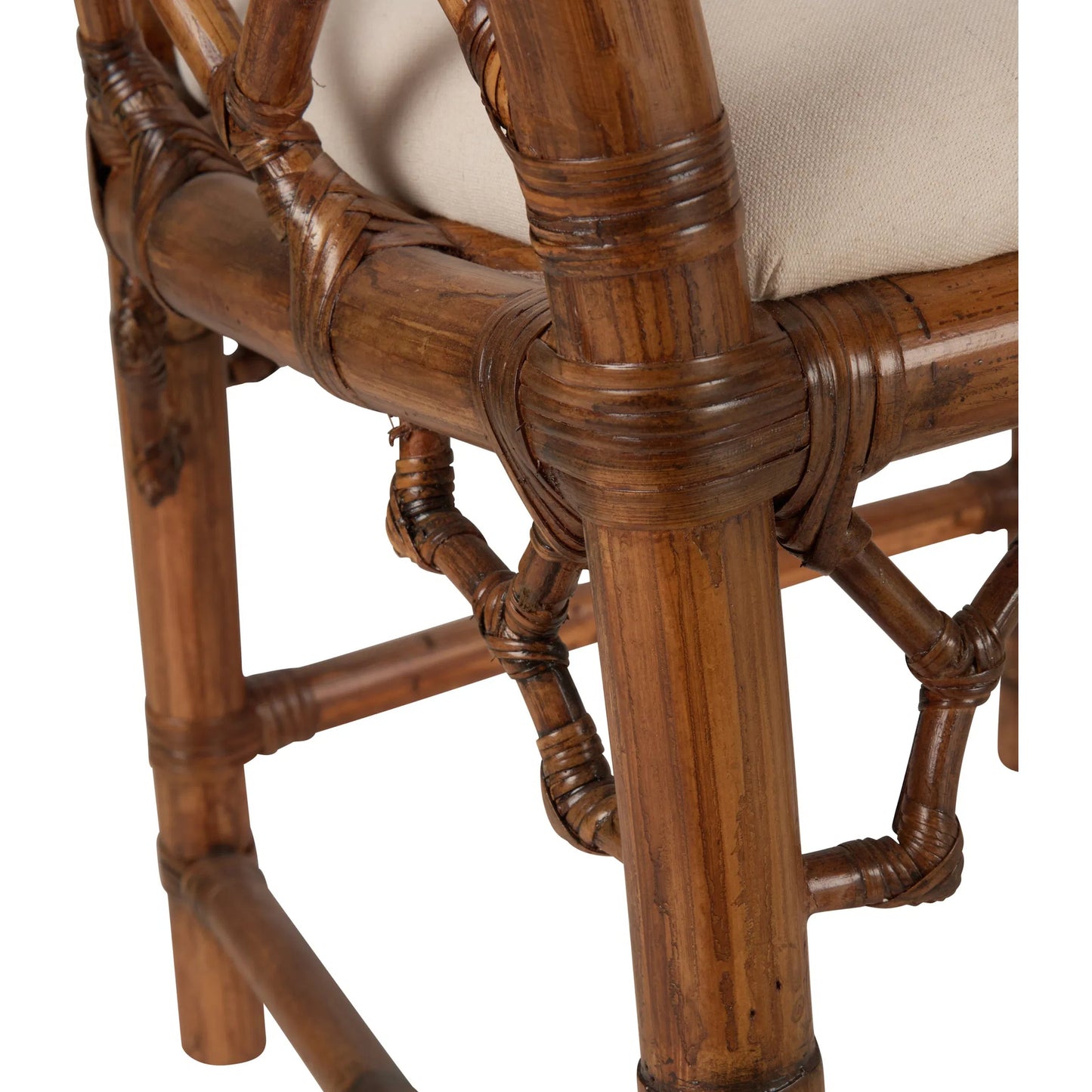 005 SI-2387676 | Closeup | Chippendale Bamboo Arm Chair by Chelsea House in brown, natural. Made from unique in a rustic style.