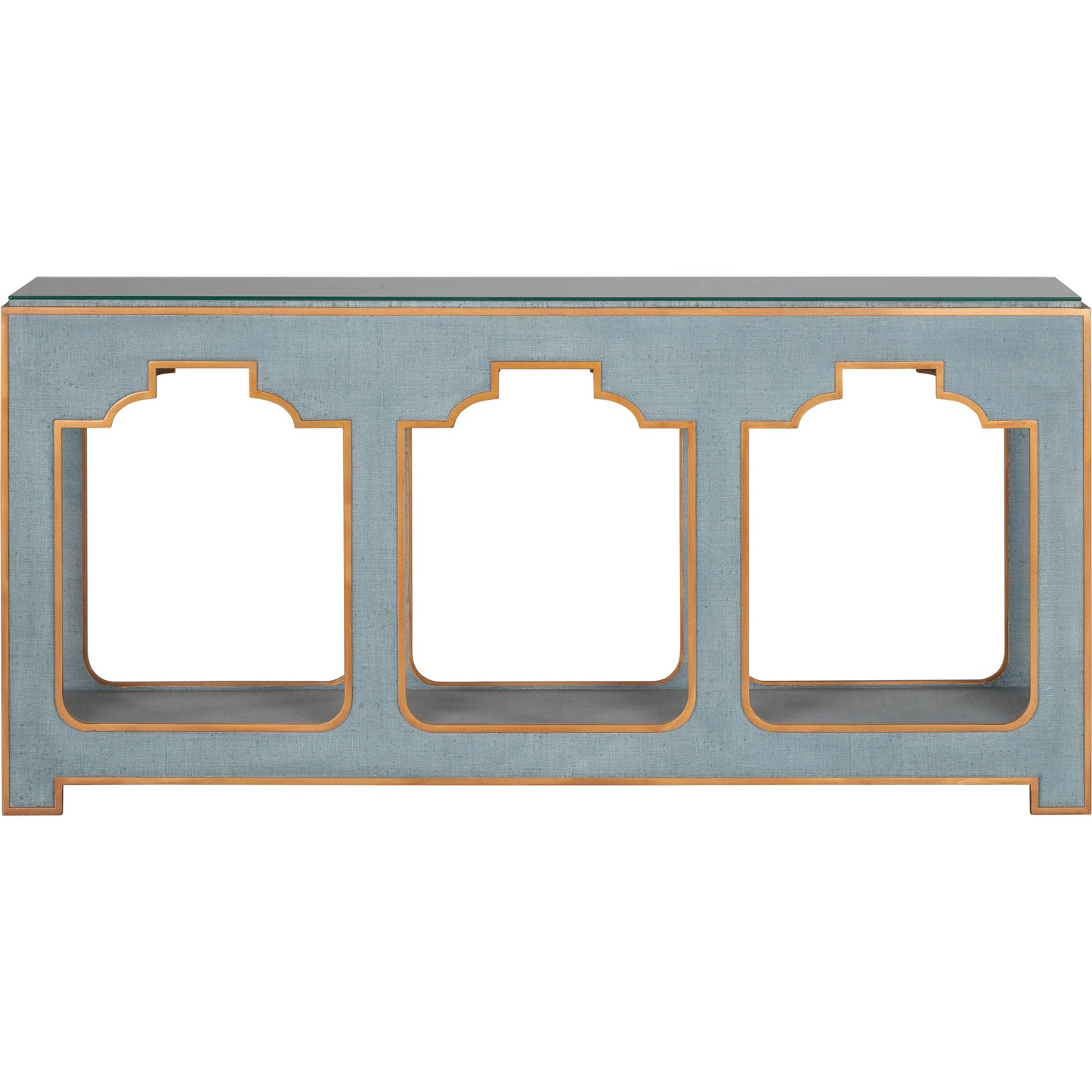 009 SI-2387881 | Additional Silo | Yangon Console by Chelsea House. Made from raffia, wood, glass in a modern style.