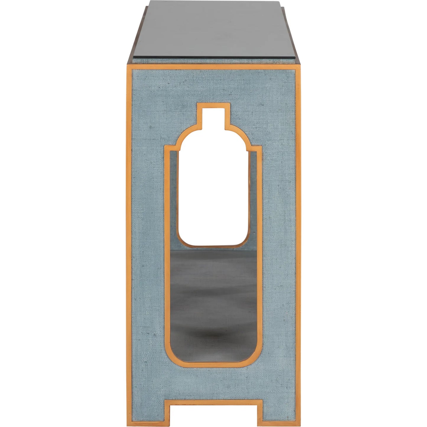 010 SI-2387881 | Additional Silo | Yangon Console by Chelsea House. Made from raffia, wood, glass in a modern style.