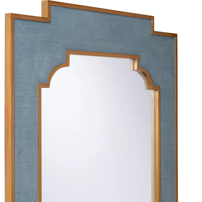Yangon Mirror by Chelsea House. Made from raffia, wood, mirror in a transitional style.