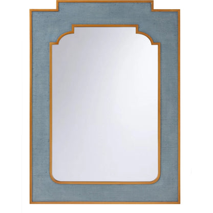 Yangon Mirror by Chelsea House. Made from raffia, wood, mirror in a transitional style.