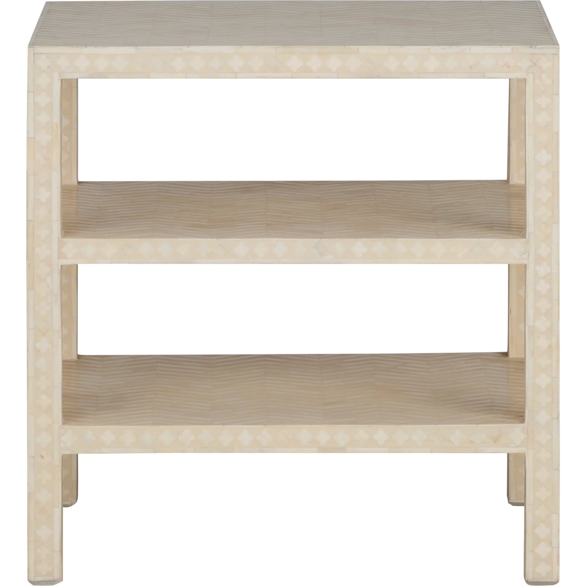 Leaf Inlay Side Table by Chelsea House in natural white. Made from unique in a transitional style.