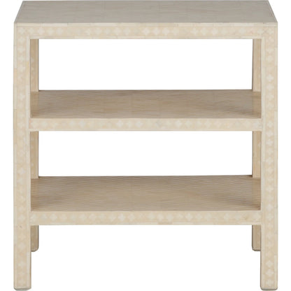 Leaf Inlay Side Table by Chelsea House in natural white. Made from unique in a transitional style.