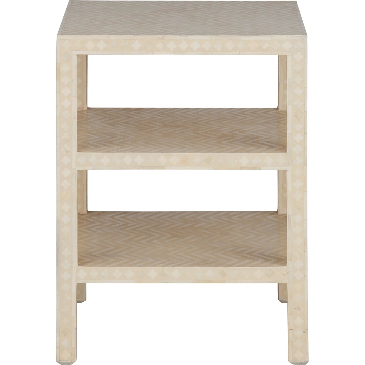 003 SI-2387760 | Additional Silo | Leaf Inlay Side Table by Chelsea House in natural white. Made from unique in a transitional style.