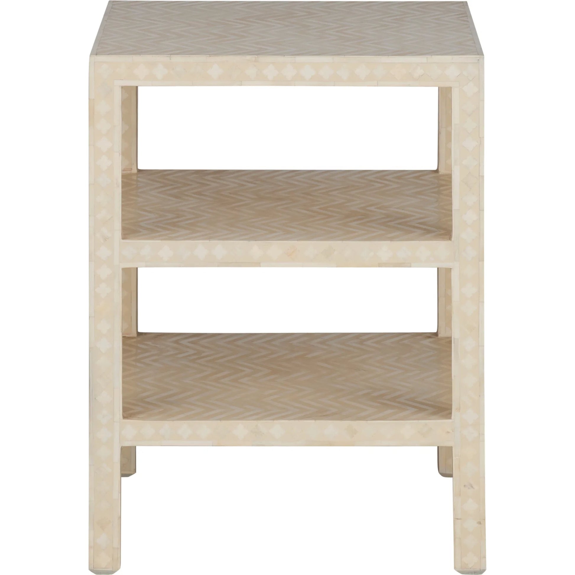 Leaf Inlay Side Table by Chelsea House in natural white. Made from unique in a transitional style.