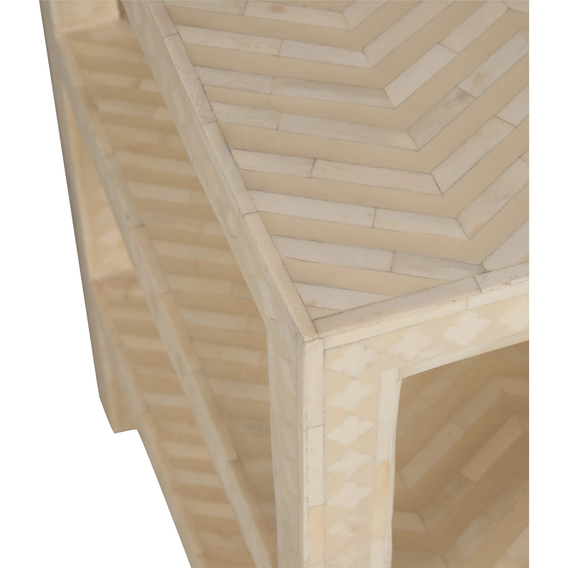 Leaf Inlay Side Table by Chelsea House in natural white. Made from unique in a transitional style.