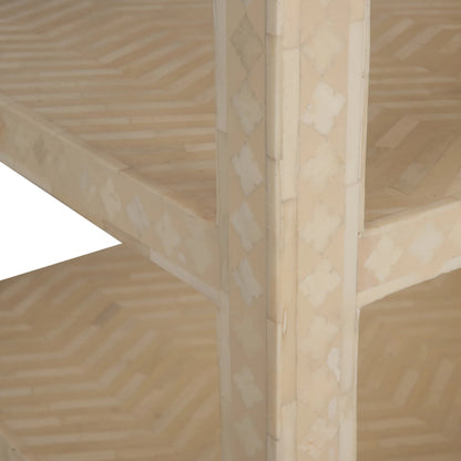 Leaf Inlay Side Table by Chelsea House in natural white. Made from unique in a transitional style.