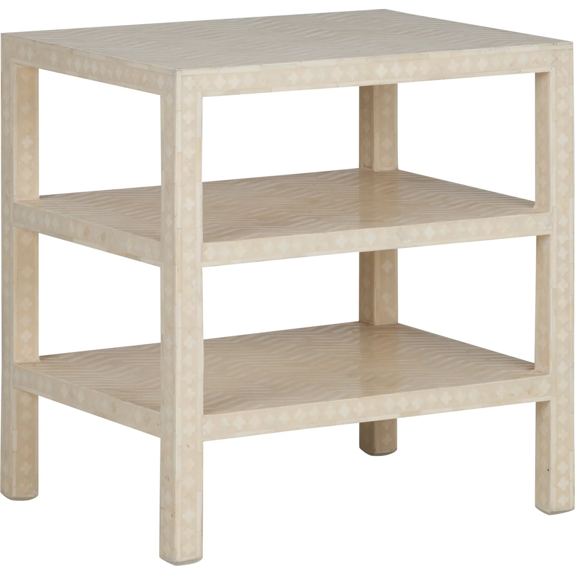 Leaf Inlay Side Table by Chelsea House in natural white. Made from unique in a transitional style.