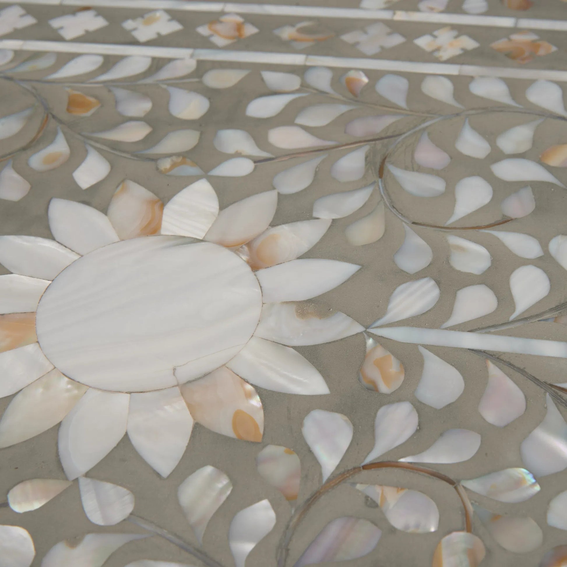 Charles Chest by Chelsea House in gray, mother of pearl. Made from unique in a traditional style.