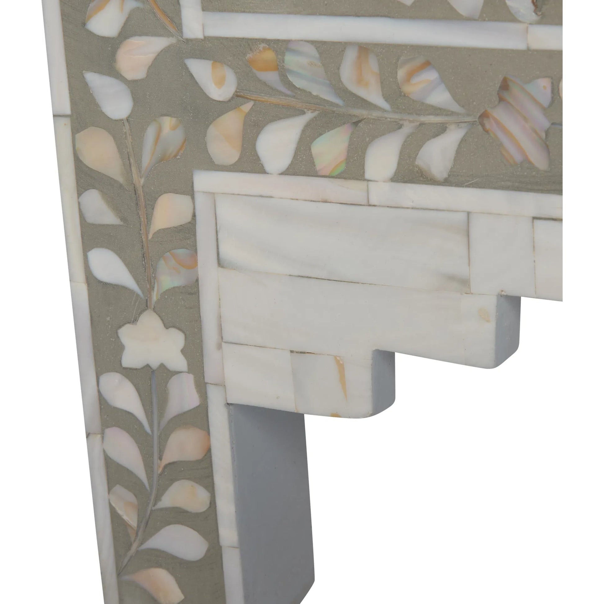 Charles Chest by Chelsea House in gray, mother of pearl. Made from unique in a traditional style.